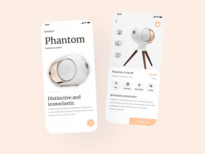 Devialet : Phantom Speaker app branding creative design illustration ui