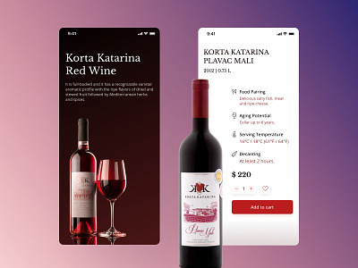 Korta Katarina Wine creative design illustration mobile uiux wine