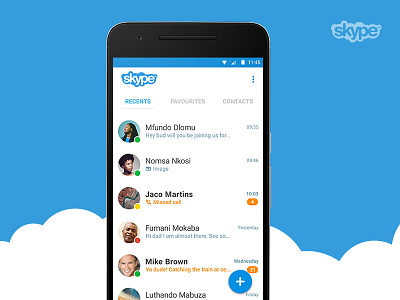 Skype Android app concept