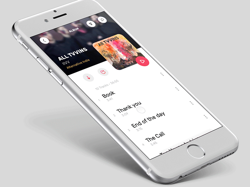 #009 Music Player 009 albums app dailyui ios music music player