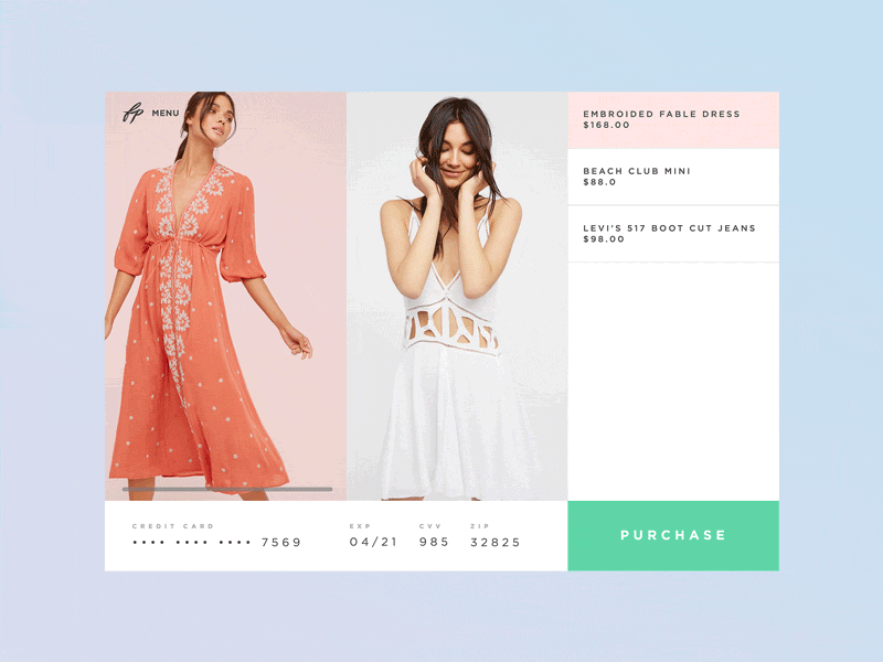 Daily UI challenge #002 — Credit Card Checkout checkout dailyui dailyui002 free people review cart
