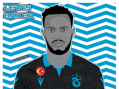 LEWIS BAKER x TRABZONSPOR app bordomavi design futbol hammers illustration illustrator tasarım trabzonspor
