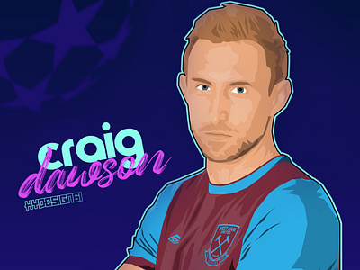 CRAIG DAWSON x WEST HAM UNITED app bordomavi design forma illustration illustrator italia jersey logo tasarım