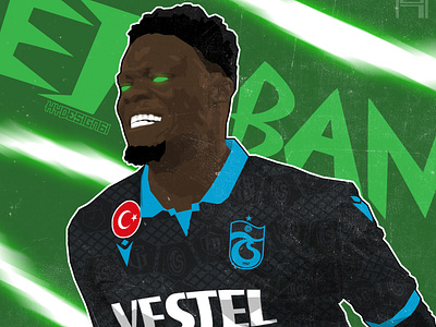 CALEB EKUBAN x TRABZONSPOR app bordomavi design forma futbol hammers illustrator jersey tasarım trabzonspor westhamunited