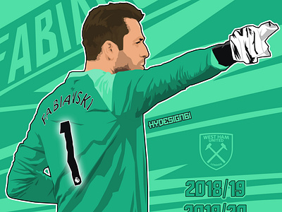 LUKASZ FABIANSKI x WEST HAM UNITED app bordomavi forma futbol hammers illustrator jersey logo tasarım trabzonspor