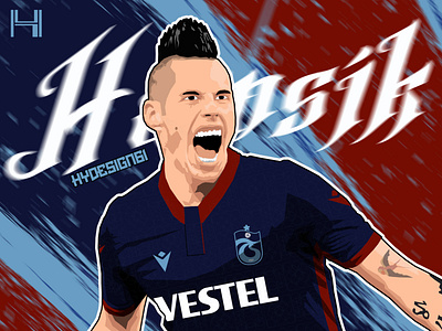 MAREK HAMSİK x TRABZONSPOR app bordomavi branding design forma futbol illustration illustrator tasarım trabzonspor