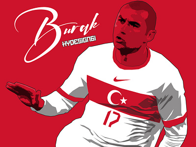 BURAK YİLMAZ x TURKEY FOOTBALL TEAM app bordomavi branding burakyilmaz design euro2020 illustration illustrator logo tasarım ui