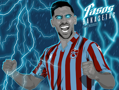 TASOS BAKASETAS x TRABZONSPOR 3d animation app bordomavi branding design graphic design illustration illustrator logo motion graphics tasarım trabzonspor ui