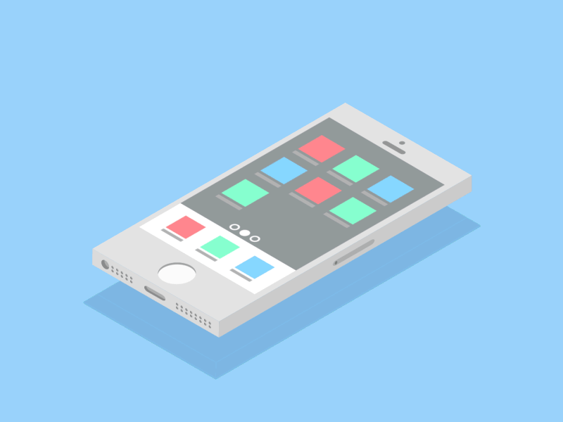 Isometric Flat Design: iPhone 5S Animation after effects animation flat design iphone isometric smartphone