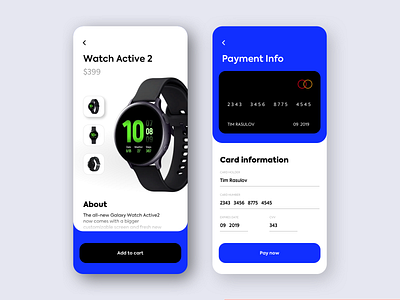 Mobile Card 002 card dailyui design mobile mobile app pay payment app shopping cart ui