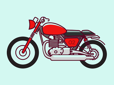 Made Like A Gun! - Royal Enfield illustration irregular motorcycle