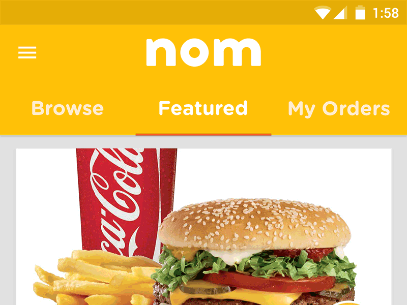 Pull To Refresh android animation flash food app material design pull to refresh