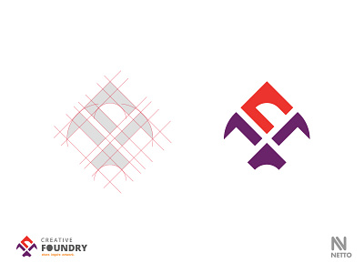 Creative Foundry Logo creative designer f foundry kite logo c meetup wip