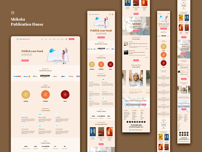 Book Publishing Industry Webpage Responsive Design ecommerce store figma landing page online book store responsive design web page design