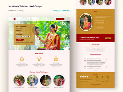 Matrimony Website Landing Page