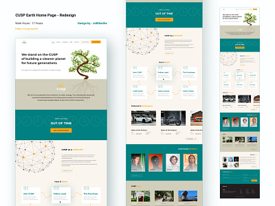 CUSP Earth - Landing Page Redesign cusp earth ev marketplace figma freepik green earth landing page responsive design unplash web design