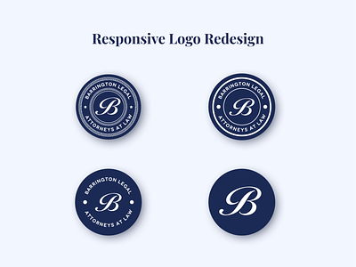 Barrington Legal Responsive Logo design derivative logo design figma illustration inkscape logo responsive design