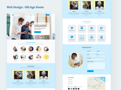 Web Design : Old Age Home figma health services inkscape landing page old age home pexels responsive design retirement home web design