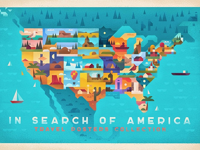 IN SEARCH OF AMERICA 3d animation app branding design graphic design icon illustration logo motion graphics typography ui ux vector