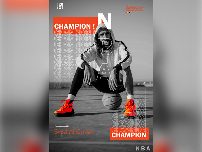 NBA Champion Poster Design in Photoshop graphic design magazine photoshop photoshop ideas poster design sports poster ui