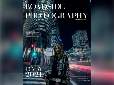 Roadside Photography Magazine Poster Design design graphic design magazine magazine template photoshop photoshop ideas poster design ui