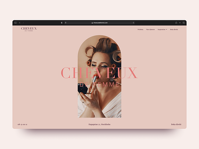 Cheveux de Femme hero design beauty beauty salon branding design figma hairdresser hero section landingpage salon webflow