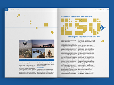 Drone Strikes Magazine Spread illustration magazine spread typography