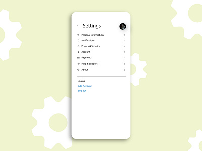 DailyUi - Settings