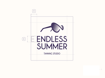 Logo for tanning studio (aka. solarium) - ENDLESS SUMMER brand brandbook branding logo logotype mark solarium studio tannig