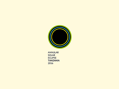 Logo for ANNULAR SOLAR ECLIPSE TANZANIA 2016 Expedition. [WIP] africa astronomy eclipse lato logo logotype minimal retro solar eclipse tanzania wip