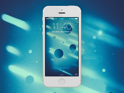 Reflection iOS 7 Wallpaper abstract blue cold ios7 iphone mobile wallpaper winter