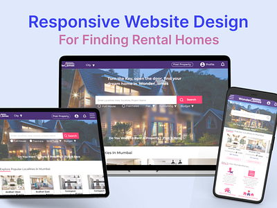 Responsive Website Design- Rental Home Website app design rental home website responsive design ui ux website