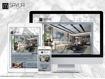 SAYURI - Exclusive Real Estate design icon imac ipad iphone mark real estate responsive style ui web design