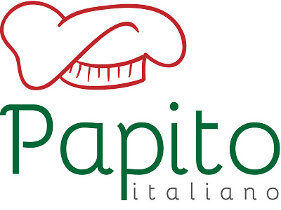 PAPITO ITALIANO - Gourmet Restaurant brand design food icon illustration italy logo mark symbol typography vector