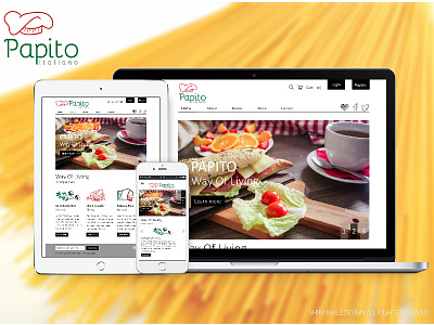 PAPITO ITALIANO - Gourmet Restaurant brand design food imac ipad iphone mac responsive ui ux web design