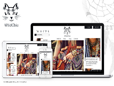 WILDCHIC - "Bohemian style" clothing brand brand chic e commerce ipad iphone mac book responsive style ui ux web design