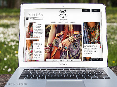 WILDCHIC - Bohemian style clothing brand brand chic design e commerce mac book responsive style ui ux