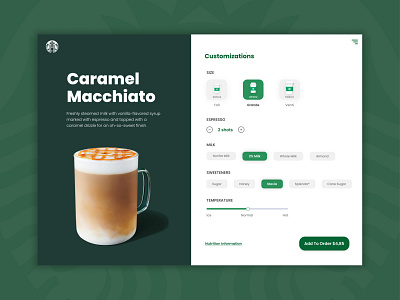 #DailyUI 007 Settings 007 buy coffee customization daily ui dailyui design mobile order redesign settings starbucks ui ux web