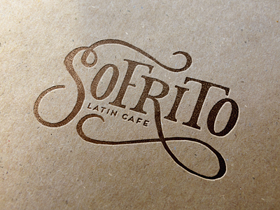Sofrito Latin Cafe Logo branding cafe hand lettered hand lettering latin logo orlando restaurant