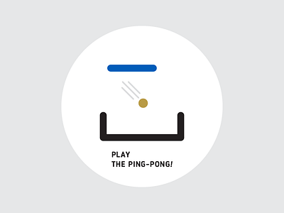 PLAY THE PING-PONG! minimal sticker