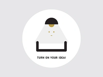 TURN ON YOUR IDEA! minimal sticker