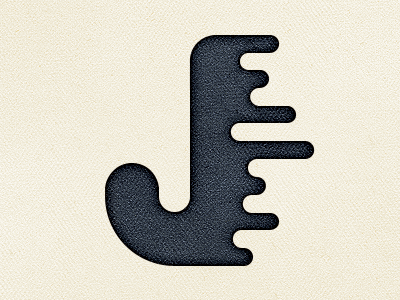 "J" design illustration j logo mark personal texture type typography vector