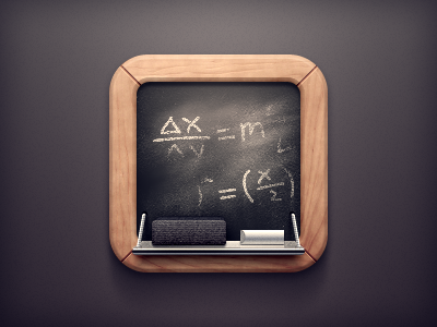 Chalkboard Icon app black board chalk chalkboard erase icon ios iphone learning school write