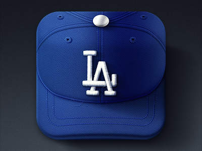 Dodgers iOS Icon angeles baseball cap dodgers fabric hat icon ios iphone la league los mlb national sports texture