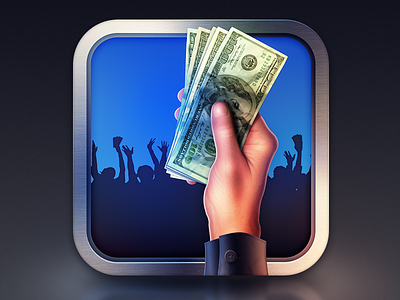 Howmuch iPhone Icon blue cash color crowd design howmuch icon ios iphone money peers