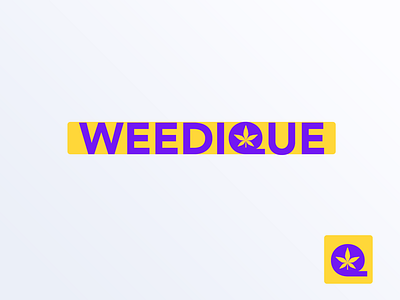 Weedique Logo app application delivery logo mobile startup weed