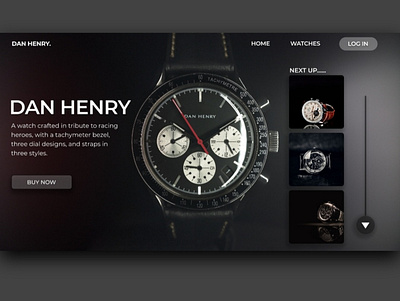 Dan Henry watch design concept branding design typography ui web