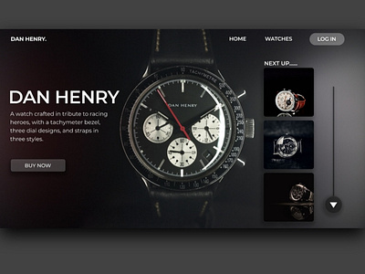 Dan Henry watch design concept branding design typography ui web