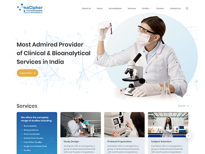 A Clinical provider website design ui ux website design