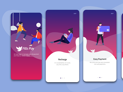 Utility Payment App - Onboarding screens